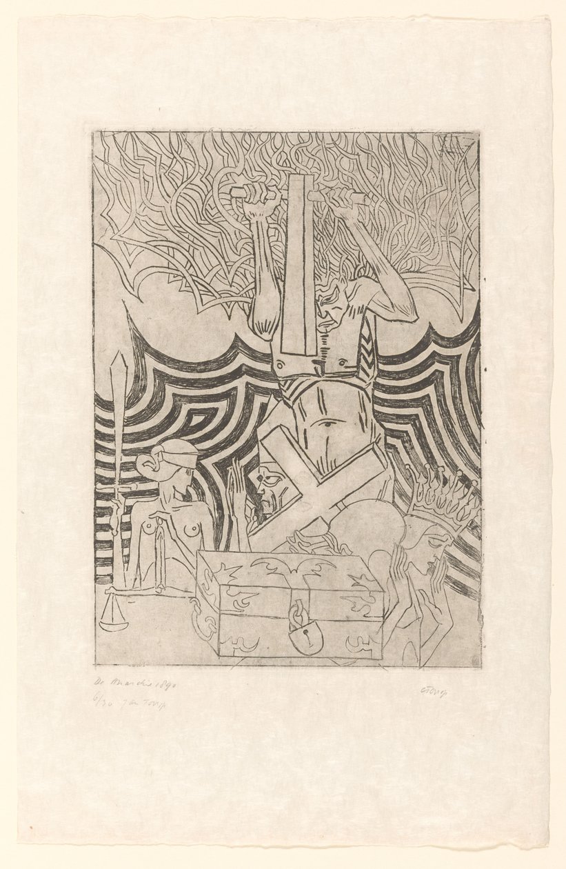 De Anarchie (nesne üzerindeki orijinal başlık) De Anarchist (orijinal başlık) by Jan Toorop