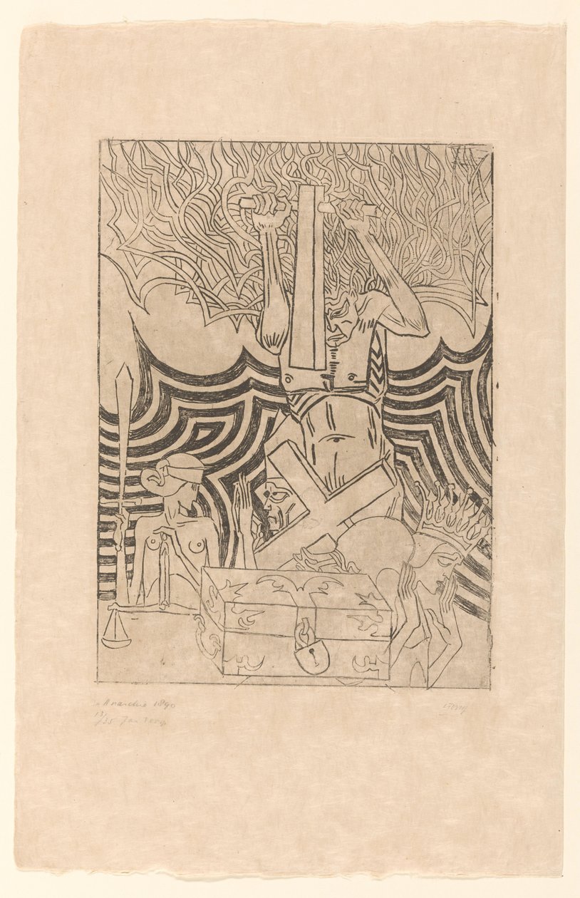 De Anarchie (nesne üzerindeki orijinal başlık) De Anarchist (orijinal başlık) by Jan Toorop