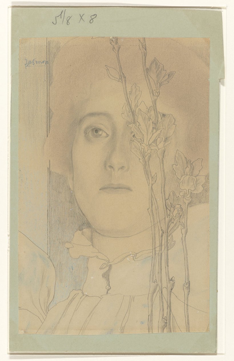 Bilinmeyen bir kadının portresi by Jan Toorop