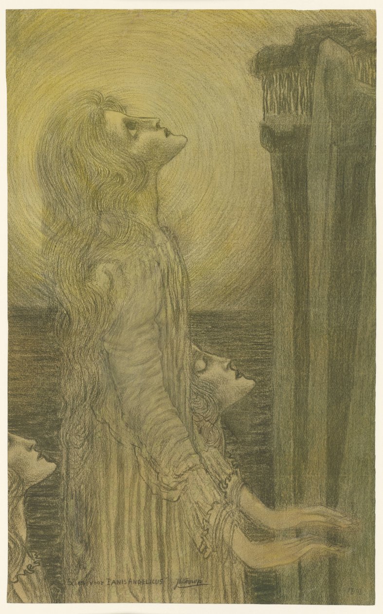 Panis Angelicus için eskiz by Jan Toorop