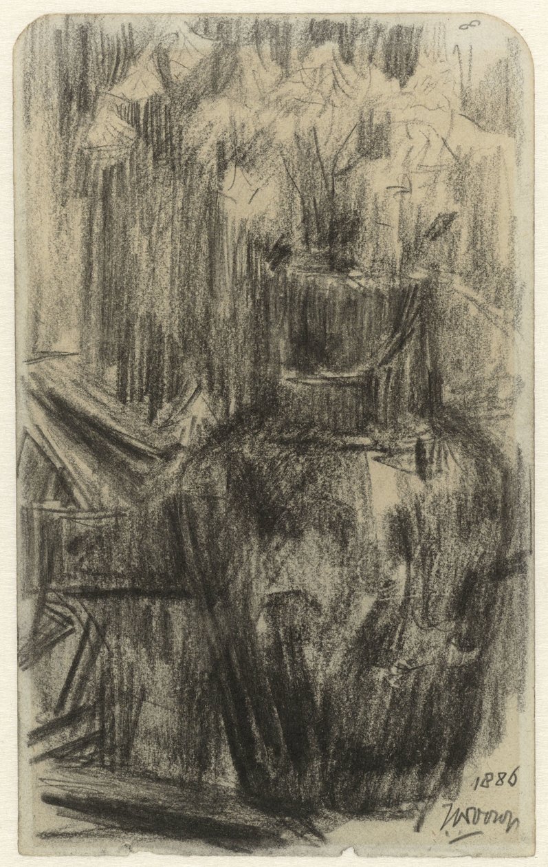 Bir iç çiçekli vazo by Jan Toorop