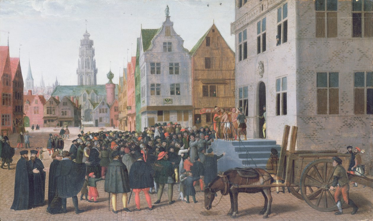 Ecce Homo (Halka Gösterilen İsa) c.1565 (tuval üzerine yağlı boya) by Jan Van Wechelen