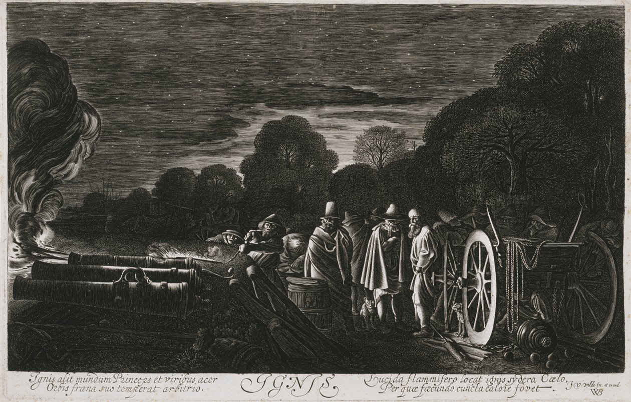 Dört Element, Ateş (Ignis), c. 1614-1622 (dağlama) by Jan Van de II Velde
