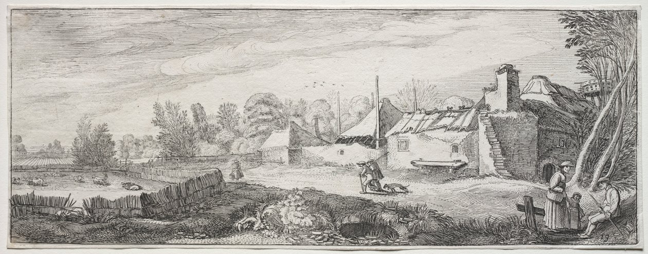 Çiftlik ile Manzara. by Jan Van de Velde