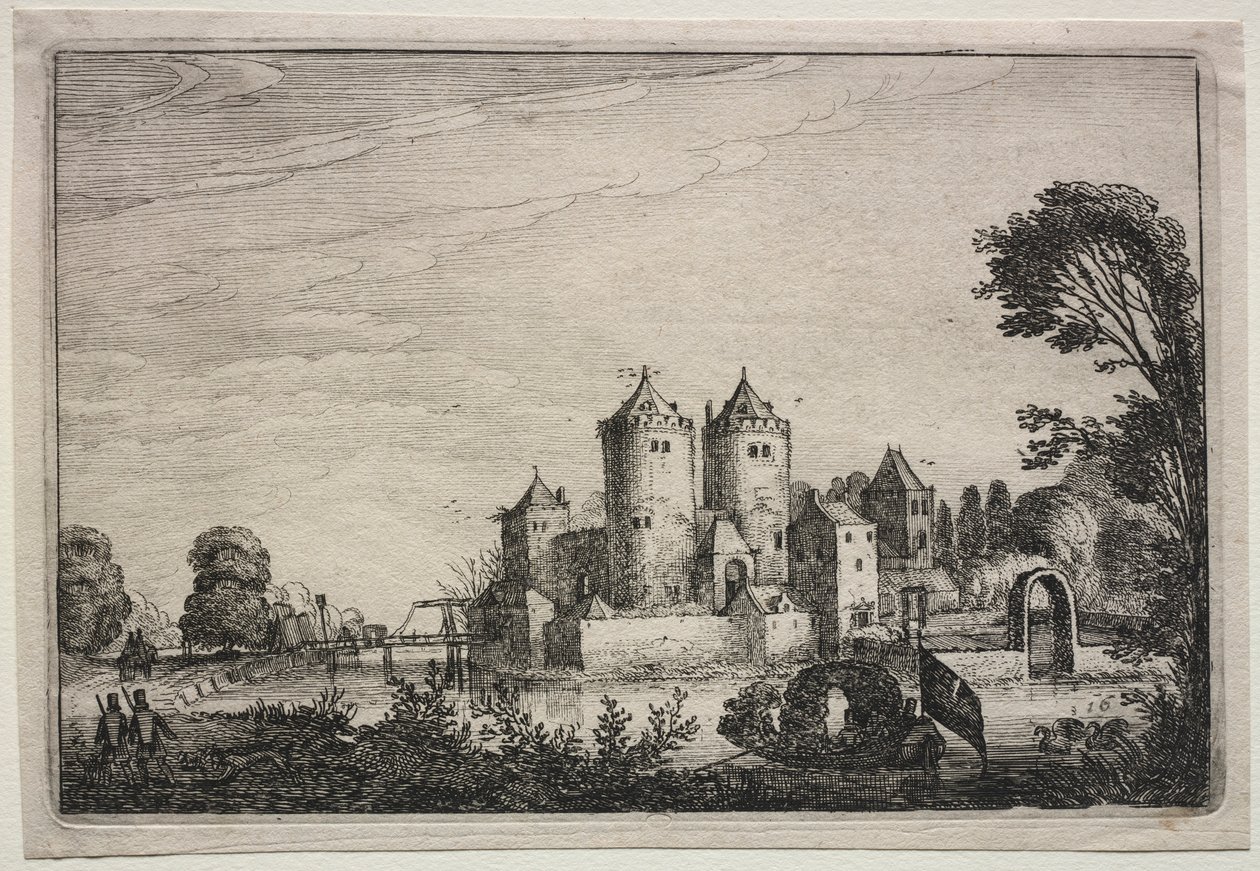 İki Kuleli Kale, 1616. by Jan Van de Velde