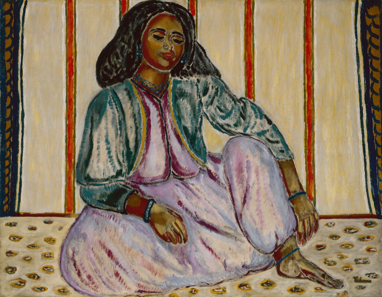 Odalık, 1906 dolayları (tuval üzerine yağlı boya) by Jan Verhoeven