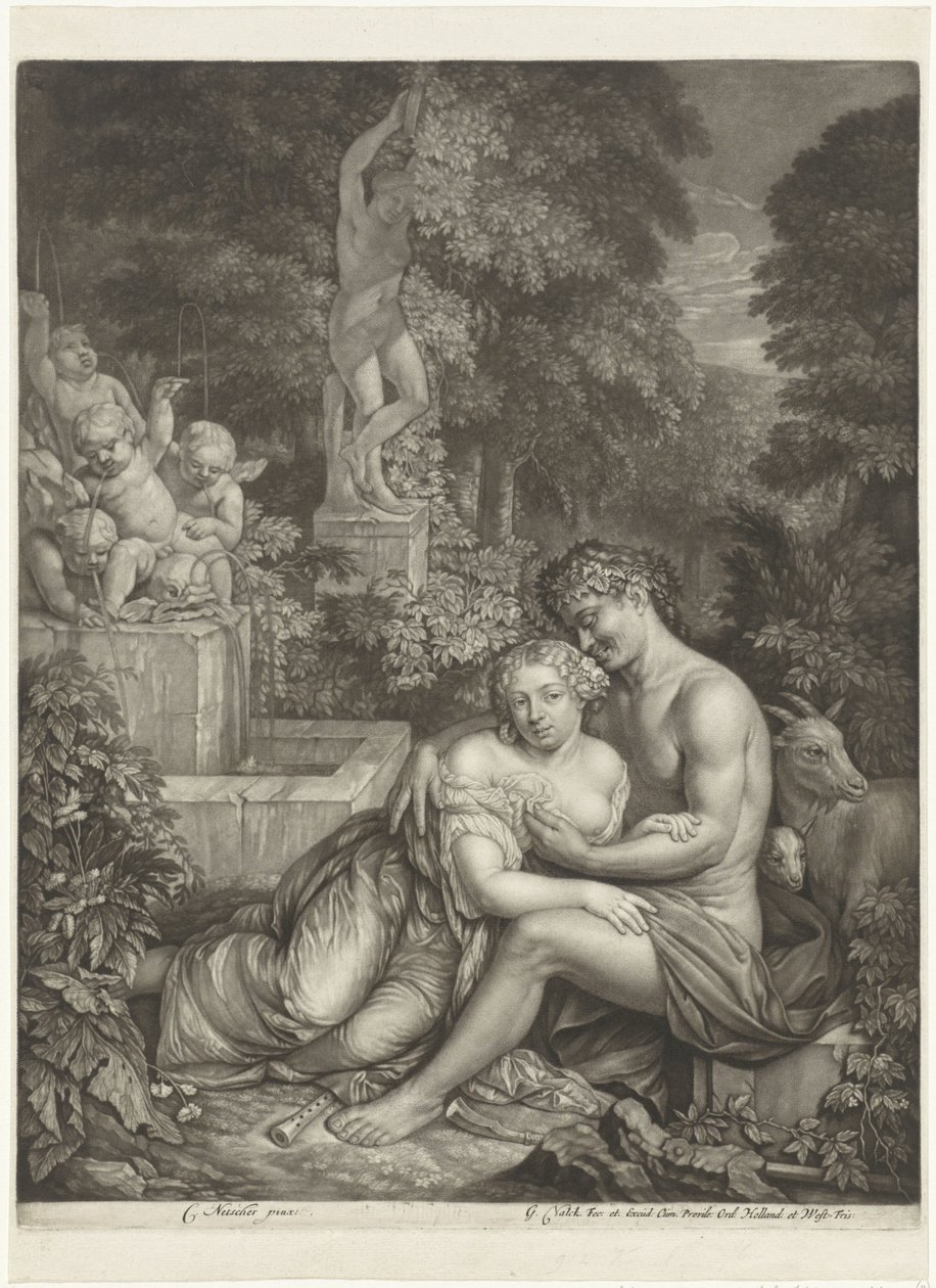 Vertumnus ve Pomona by Jan Verkolje (I)