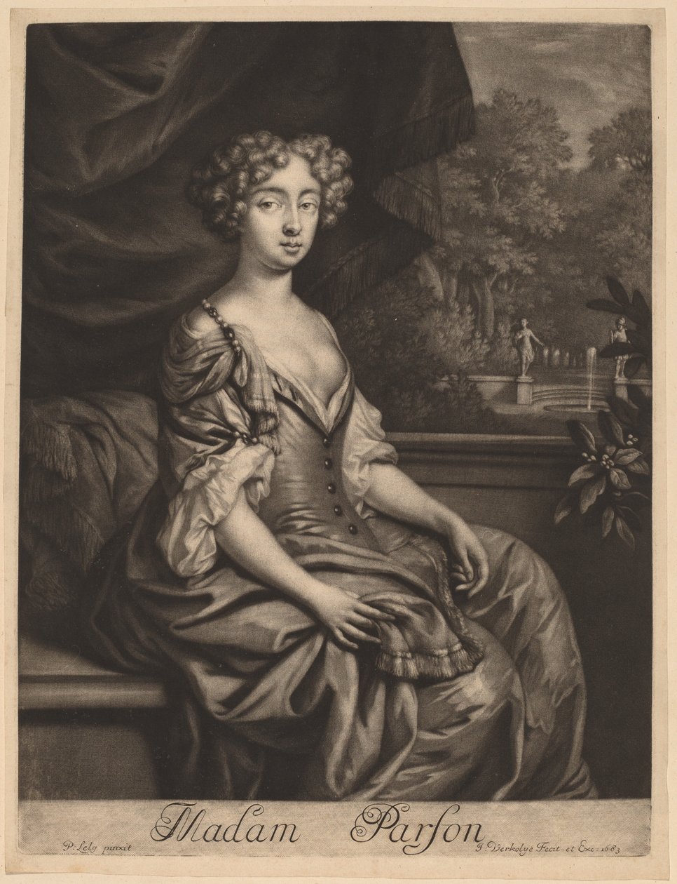 Bayan Parson by Jan Verkolje I after Sir Peter Lely