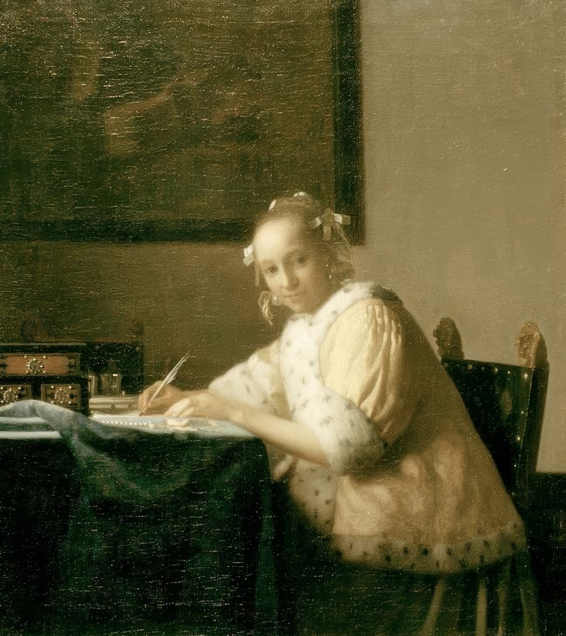 Sarı mektup yazarı by Jan Vermeer van Delft