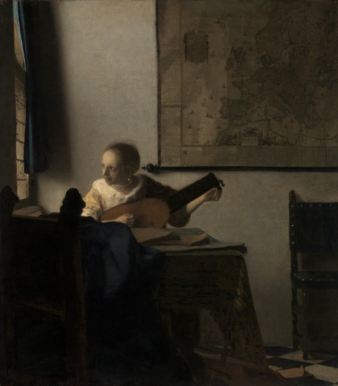 Udlu Genç Kadın, ca. 1662-63. by Jan Vermeer van Delft