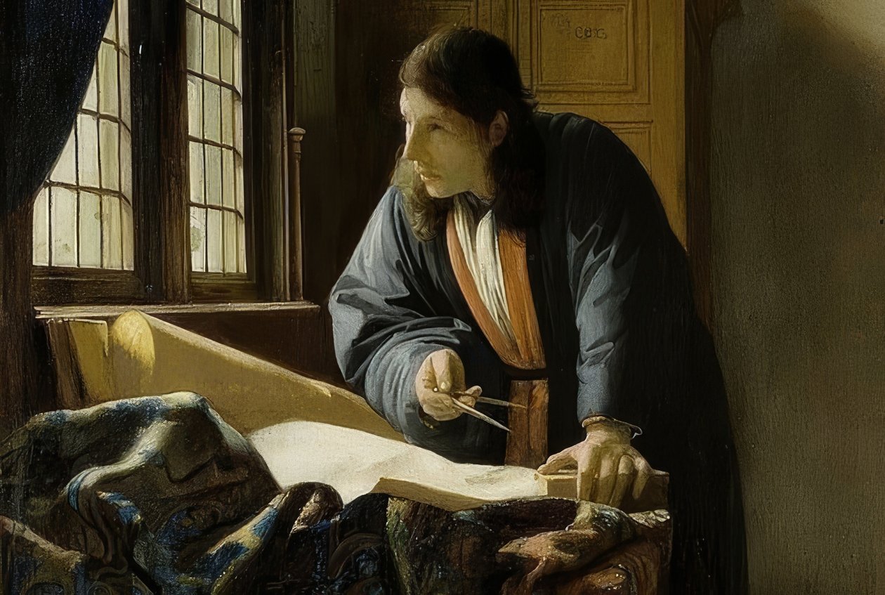 Der Coğrafya (detay). 1669 by Jan Vermeer van Delft