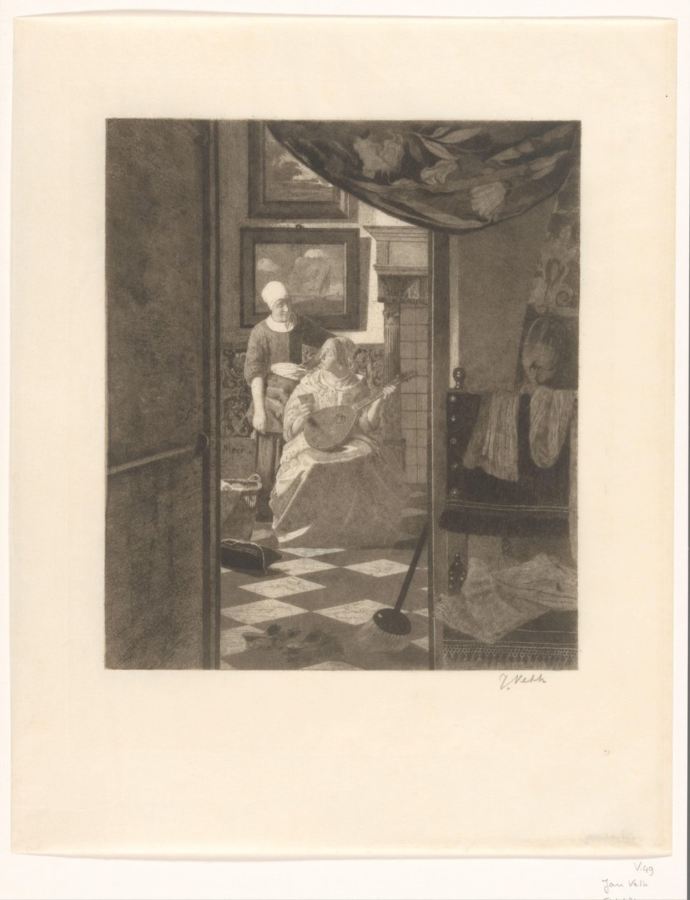Aşk Mektubu (orijinal başlık) by Jan Veth (signed by artist)