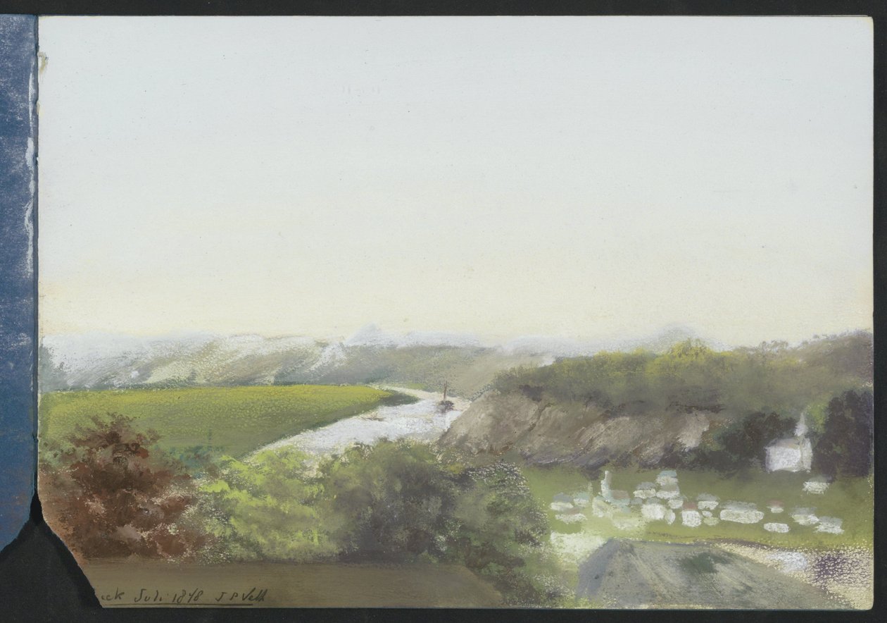 Bir nehir ile dağ manzarası by Jan Veth
