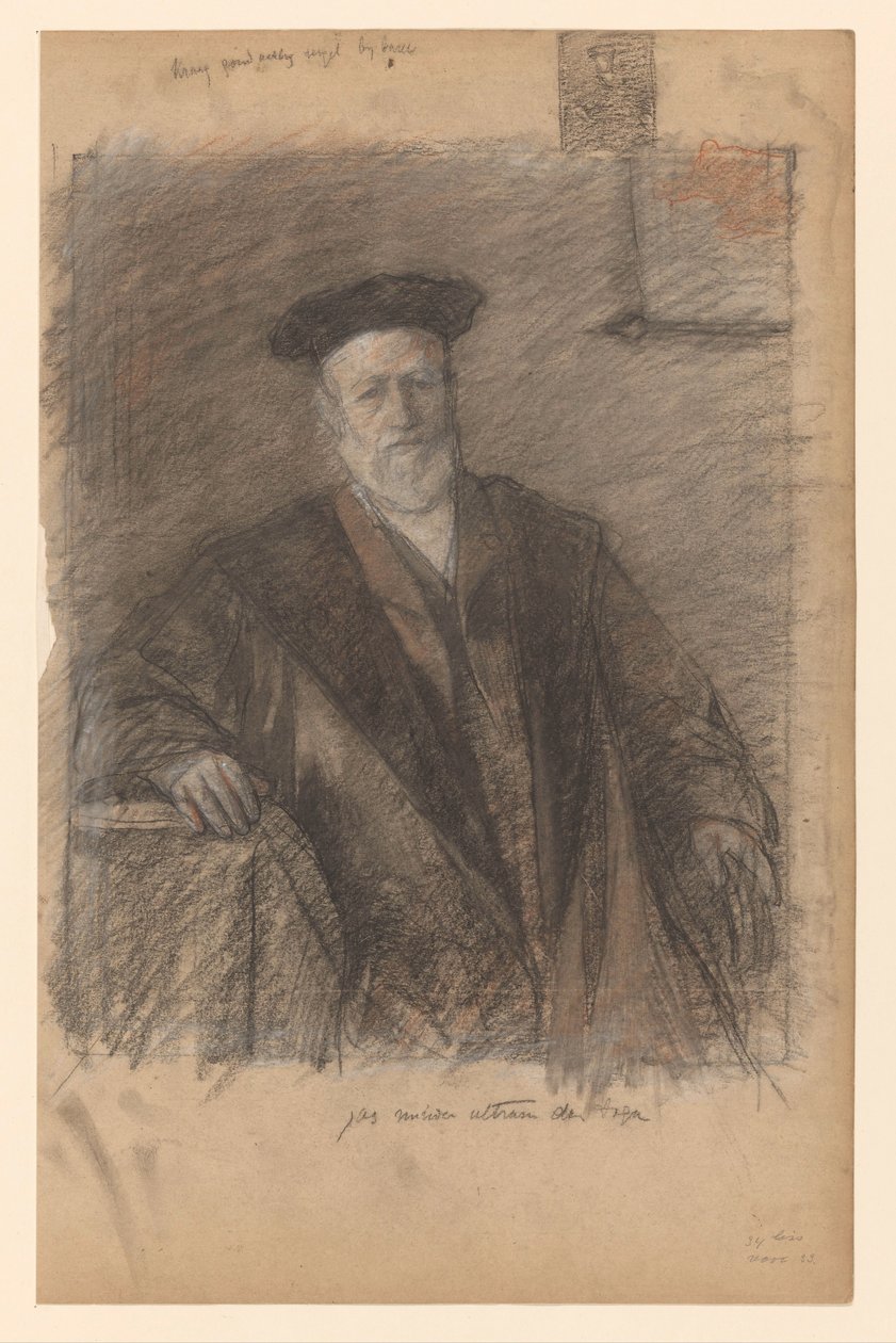 Prof. Dr. Pieter Johannes Veth'in portresi, elbiseli by Jan Veth