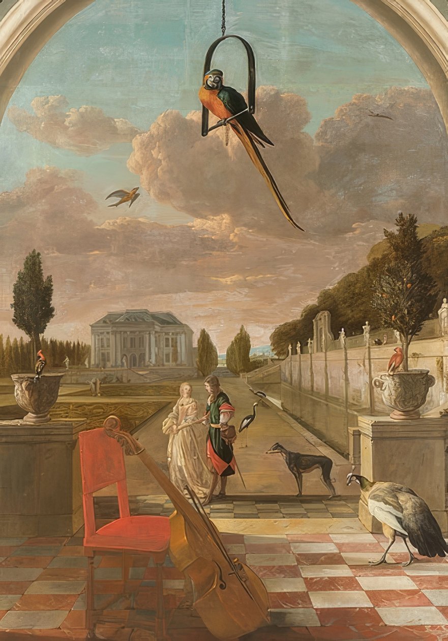 Kır evi ile park by Jan Baptist Weenix