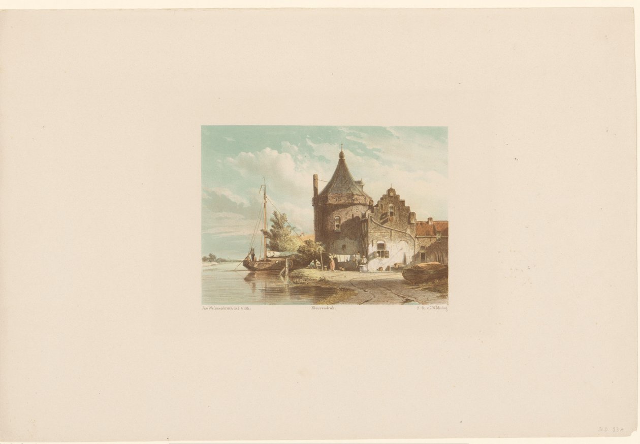 Culemborg'daki Waltoren manzarası by Jan Weissenbruch