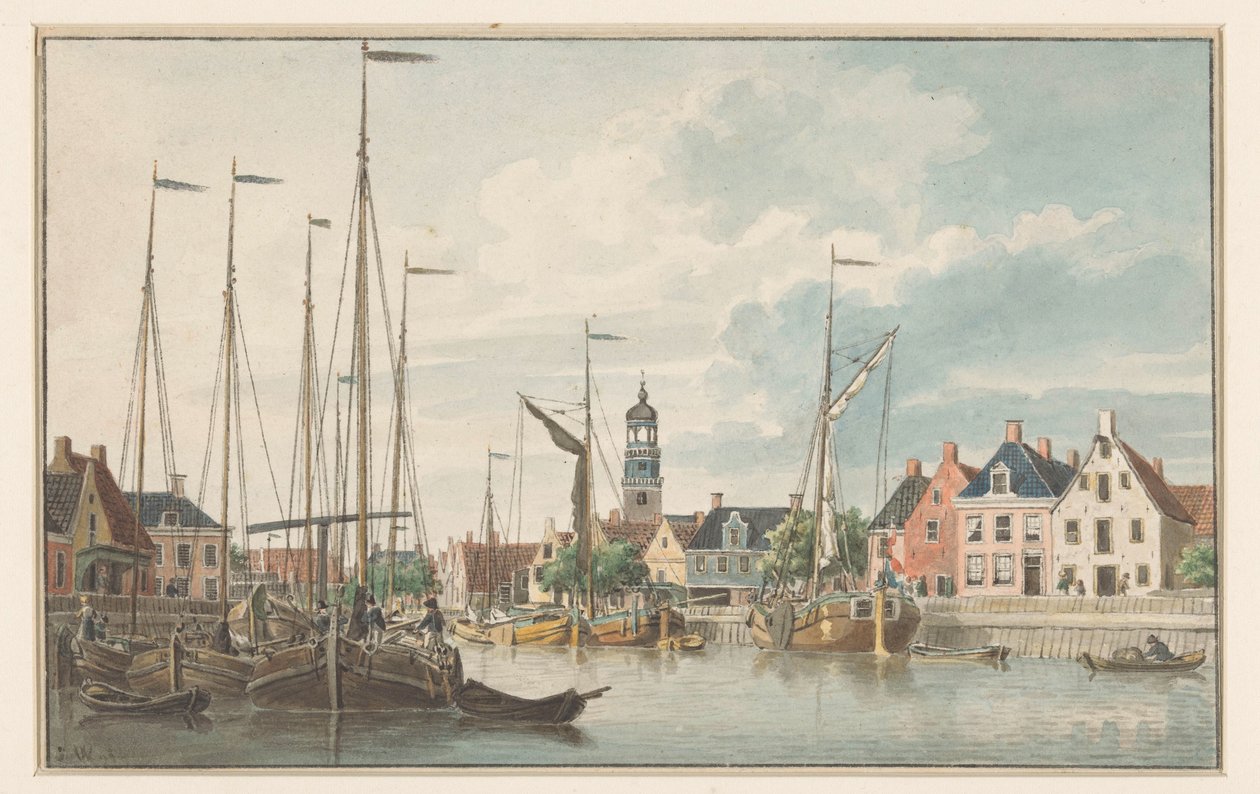 De Lemmer'de yüz by Jan Weissenbruch
