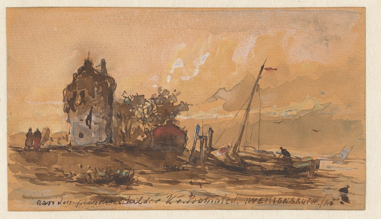 nehir manzarası by Jan Weissenbruch