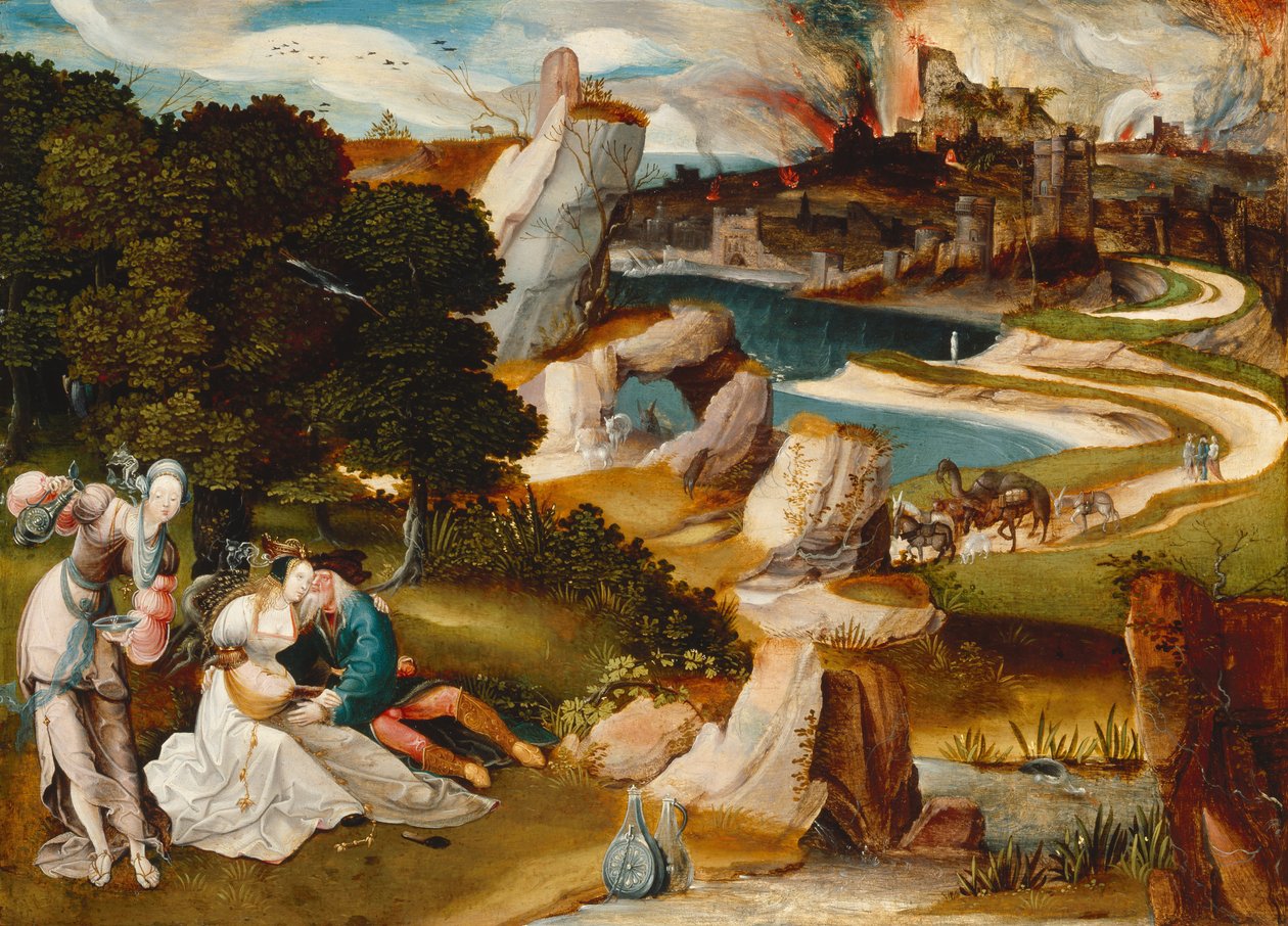 Lût ve Kızları, 1523 (meşe pano üzerine yağlı boya) by Jan Wellens de Cock