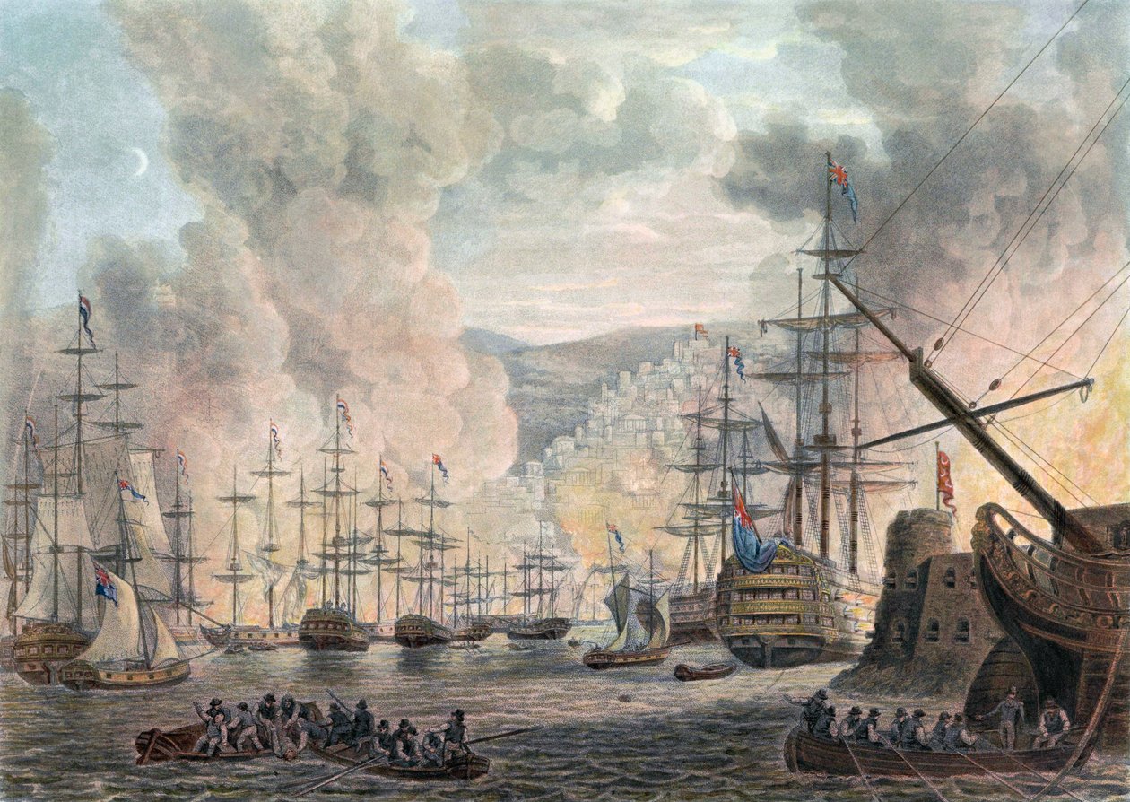 Cezayir bombardımanı by Jan Willem (after) Pieneman