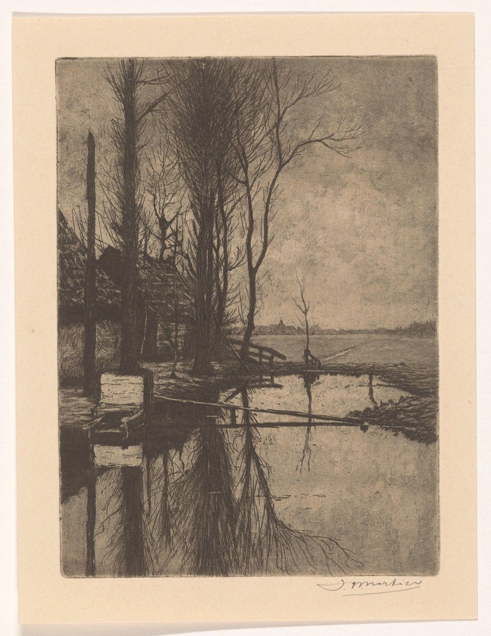 Nootdorp'ta hendek by Jan Willem Nortier (signed by artist)