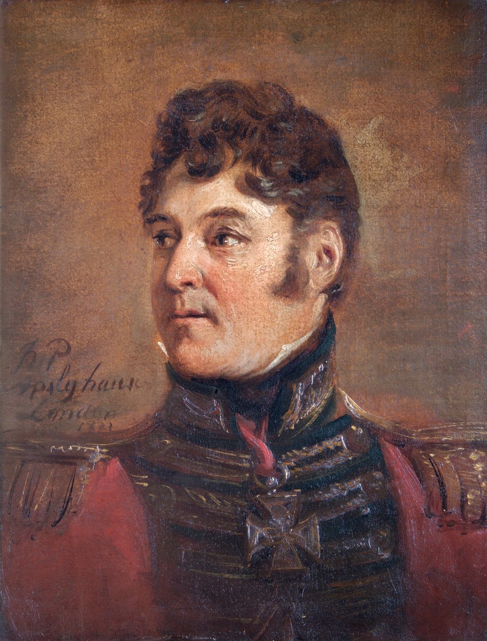 General Sir Colin Halkett'in portresi, İngiliz askeri, 1821. by Jan Willem Pieneman