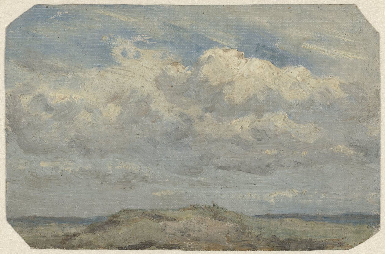 Arka planda deniz ile kum tepesi by Jan Willem van Borselen