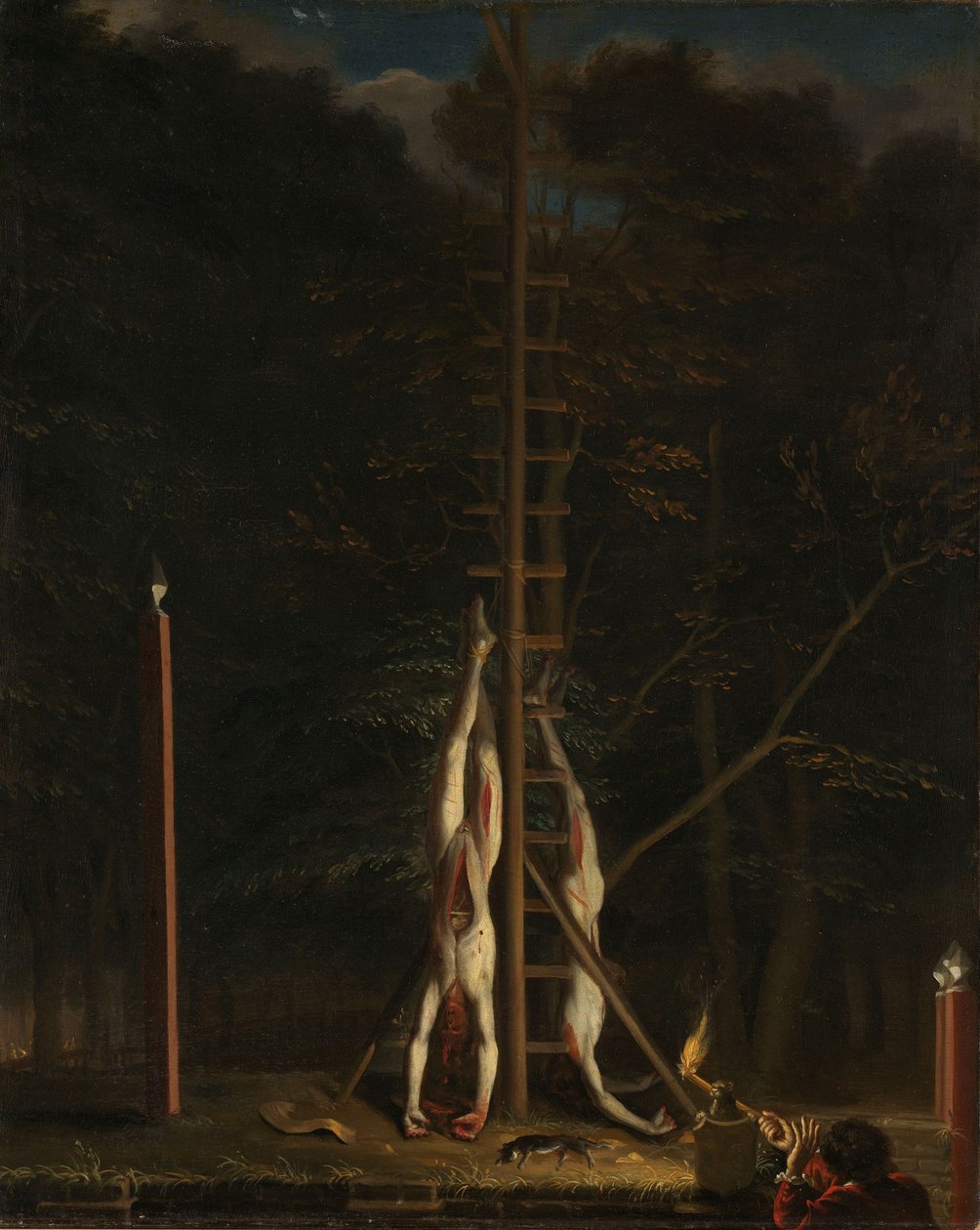 De Witt Kardeşlerin Cesetleri, c.1672-75 (tuval üzerine yağlı boya) by Jan de Baen