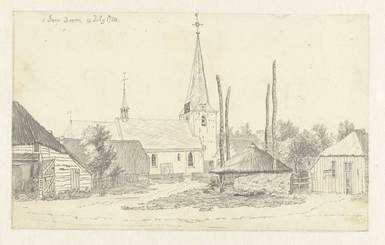 Kilise ile Doorn köyünde görüntüle by Jan de Beijer