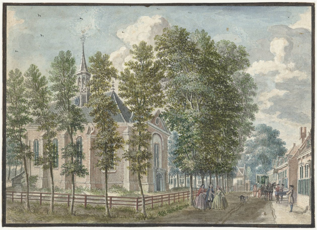 Bloemendaal kilisesinin görünümü by Jan de Beijer