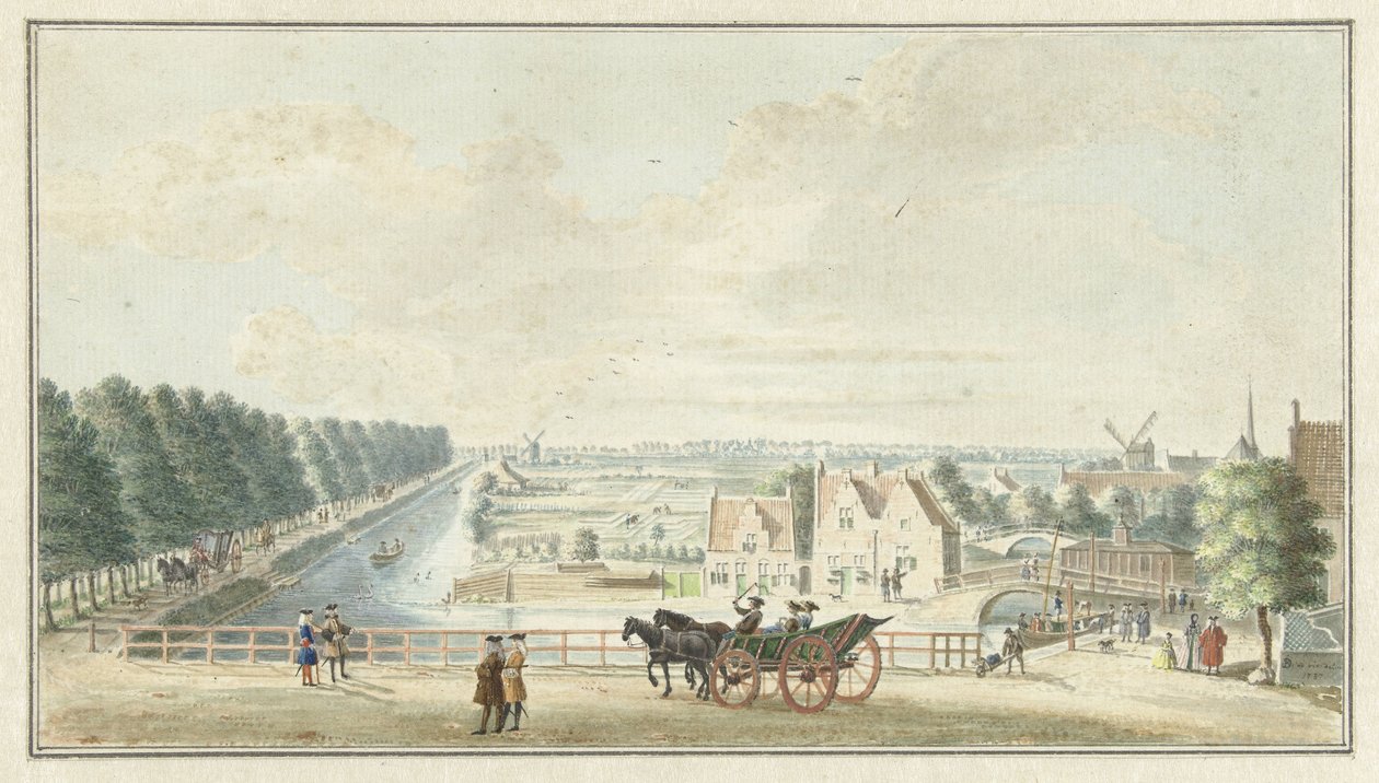 Utrecht'teki Catharijnepoort'taki Wal manzarası by Jan de Beijer