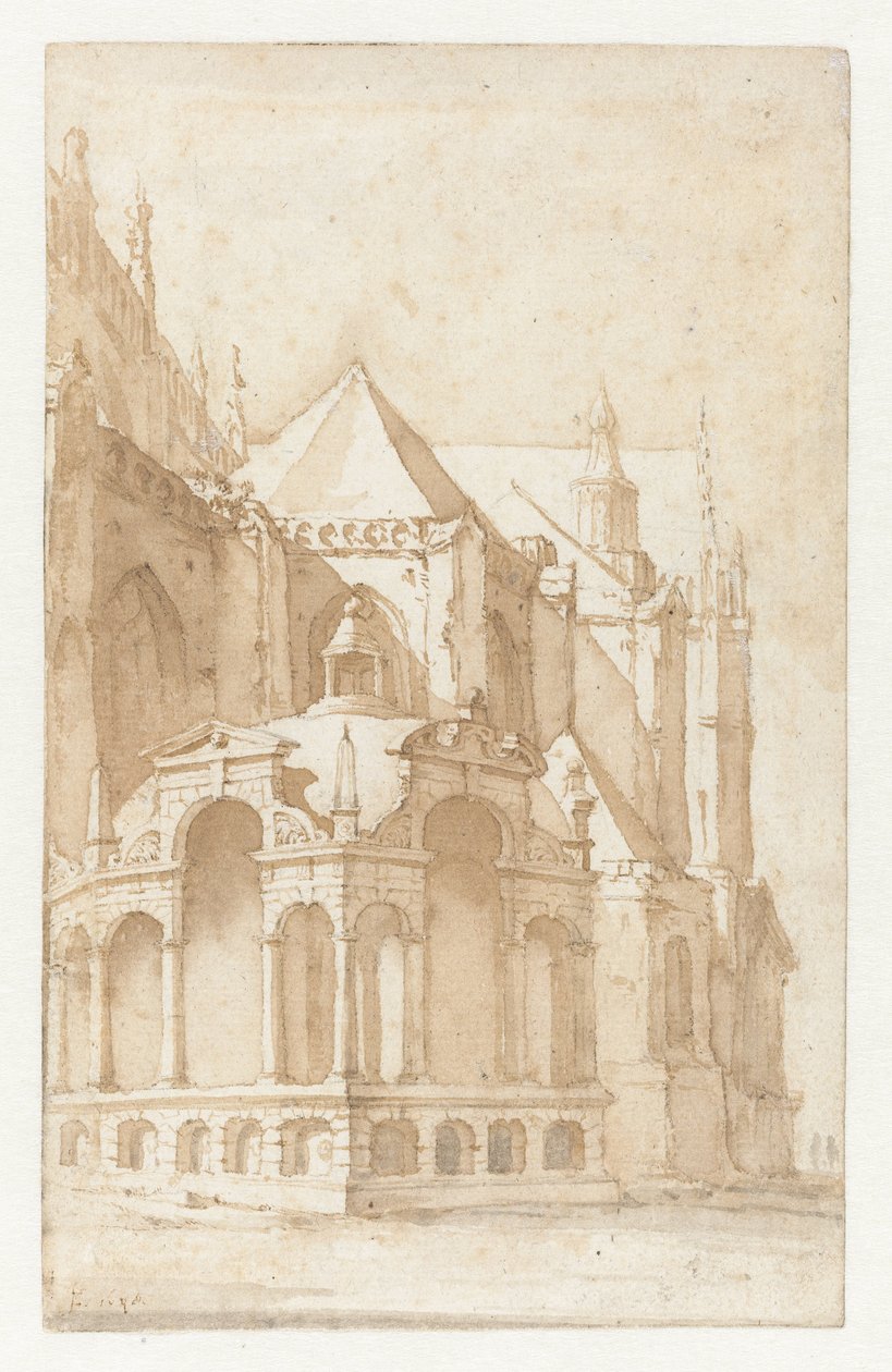 Amsterdam'daki Nieuwe Kerk'teki Beckeneel Evi by Jan de Bisschop