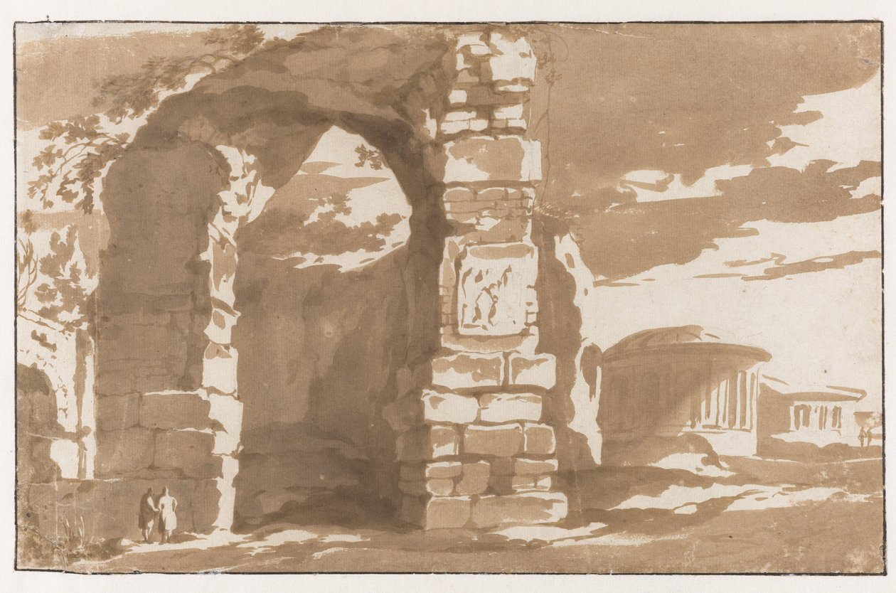 Diocletianus ve S. Bernardo alle Terme hamamlarının bir kısmı by Jan de Bisschop