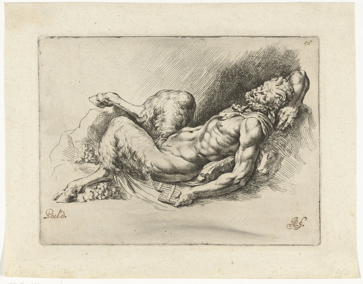 Liggende tava bir araya geldi twee druiventossen Signorum Veterum Icones II (seri başlığı) by Jan de Bisschop