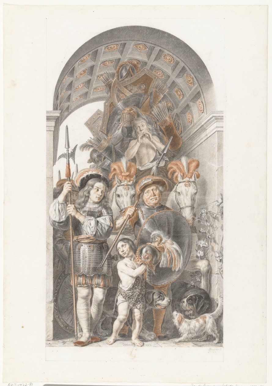 Stadholder Frederik Hendrik için alegorik zafer alayı by Jan de Bray