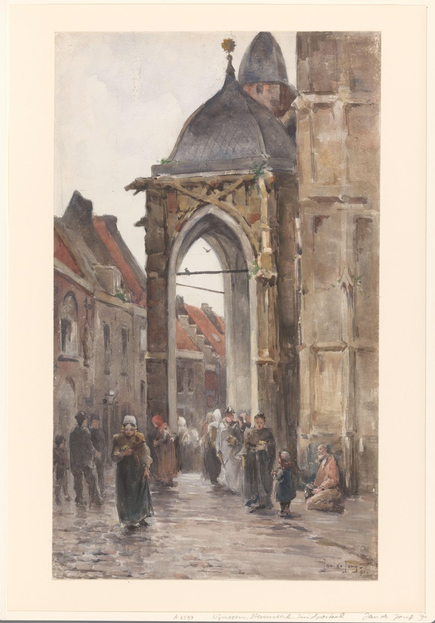 Kilisenin dışında kiliseye gidenler by Jan de Jong