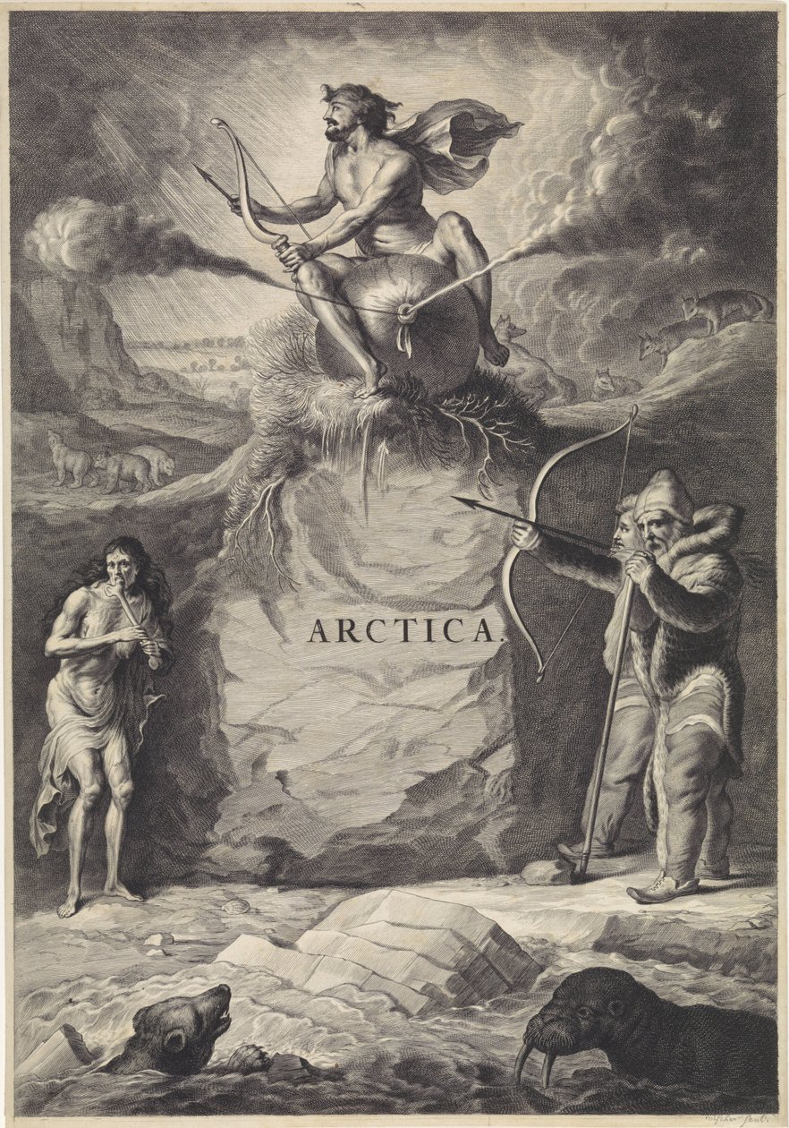 Arktik manzara Arctica (nesne üzerindeki başlık) by Jan de Visscher (rejected attribution)