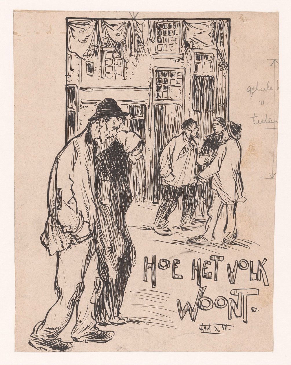 İnsanlar nasıl yaşıyor (nesne üzerindeki başlık) by Jan de Waardt (signed by artist)