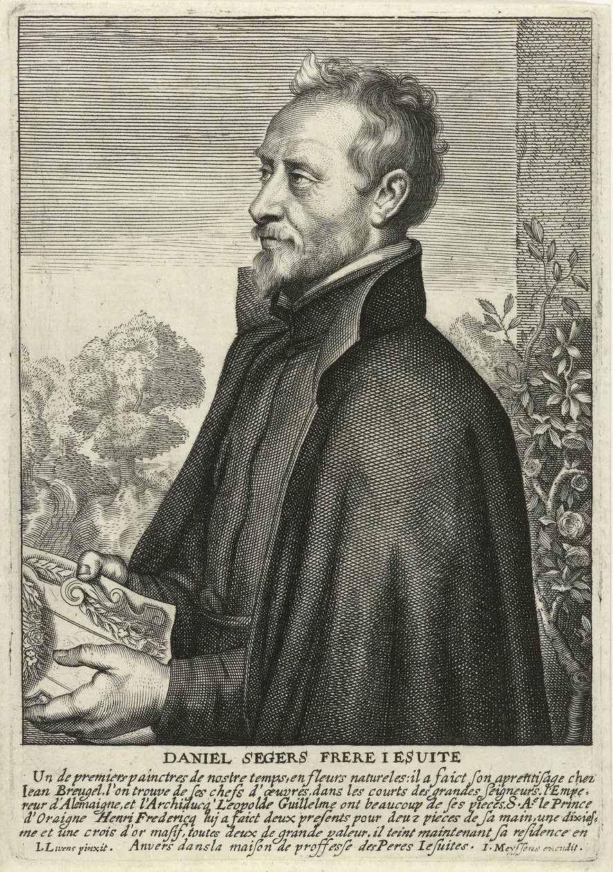 Daniel Segers (gravür) by Jan the Elder (after) Lievens