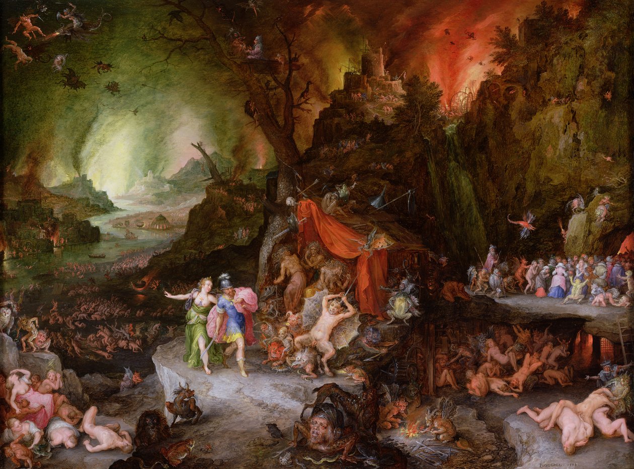 Yeraltı Dünyasında Aeneas ve Sibyl by Jan the Elder Brueghel
