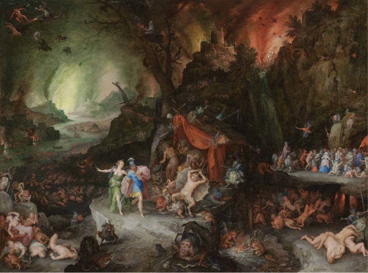 Aeneas ve Yeraltı Dünyasında Sibyl, 1598 by Jan the Elder Brueghel