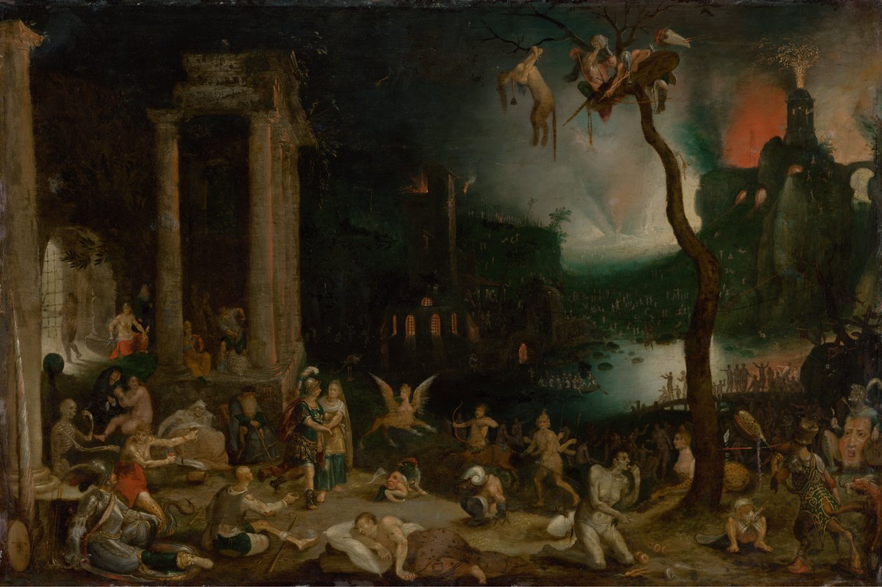 Yeraltı Dünyasında Aeneas ve Sibyl, yaklaşık 1604. by Jan the Elder Brueghel