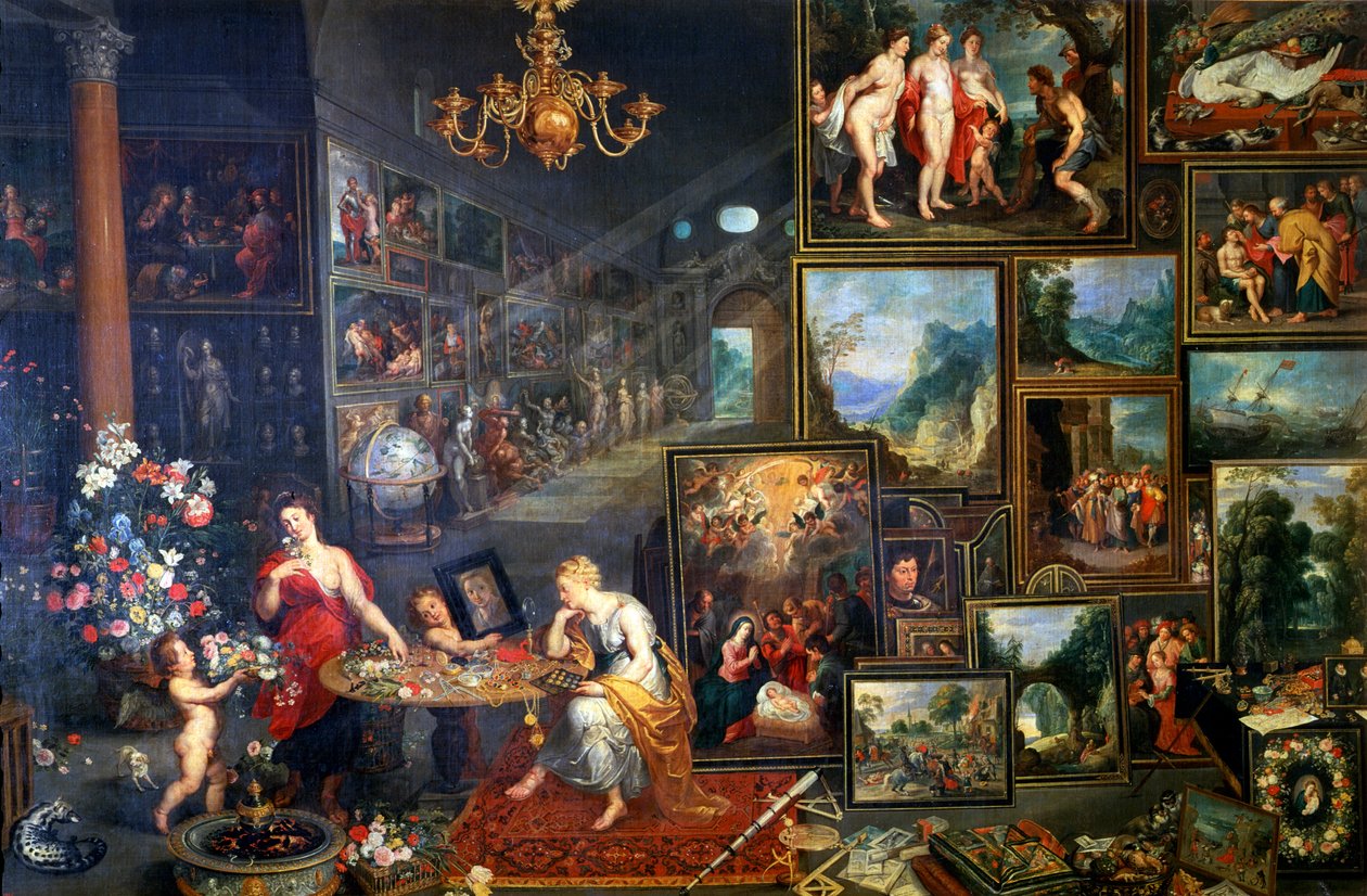 Görme ve Koku Alegorisi, c1590-1625 by Jan the Elder Brueghel