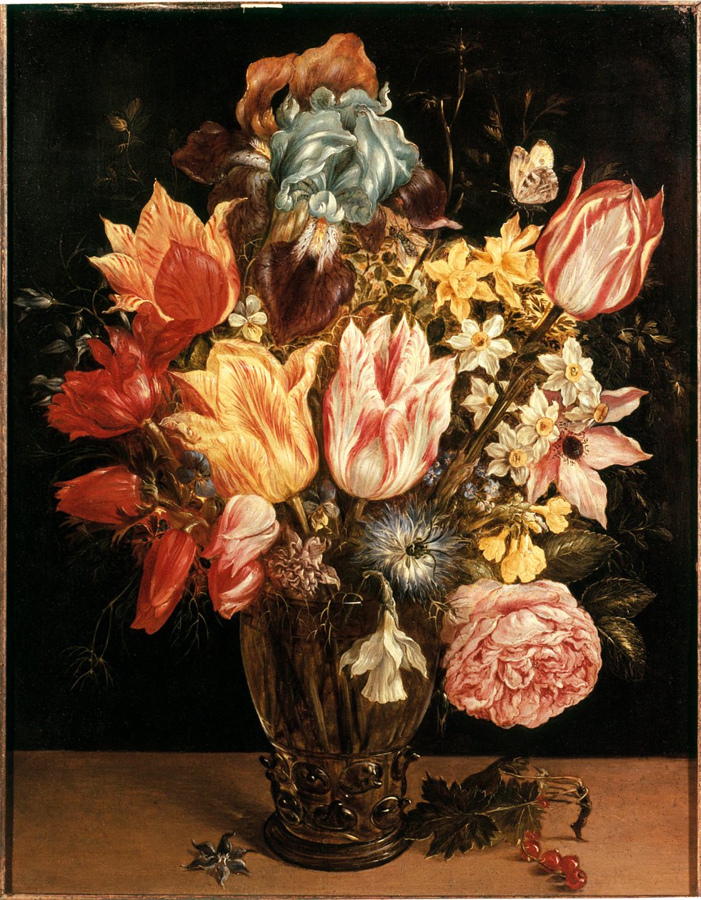 Lale buketi Jan Brueghel (veya Bruegel veya Brueghel veya Brueghel) tarafından yapılan boyama, eski adı Bruegel de Velours (1568-1625). 17. yüzyıl. Özel koleksiyon by Jan the Elder Brueghel