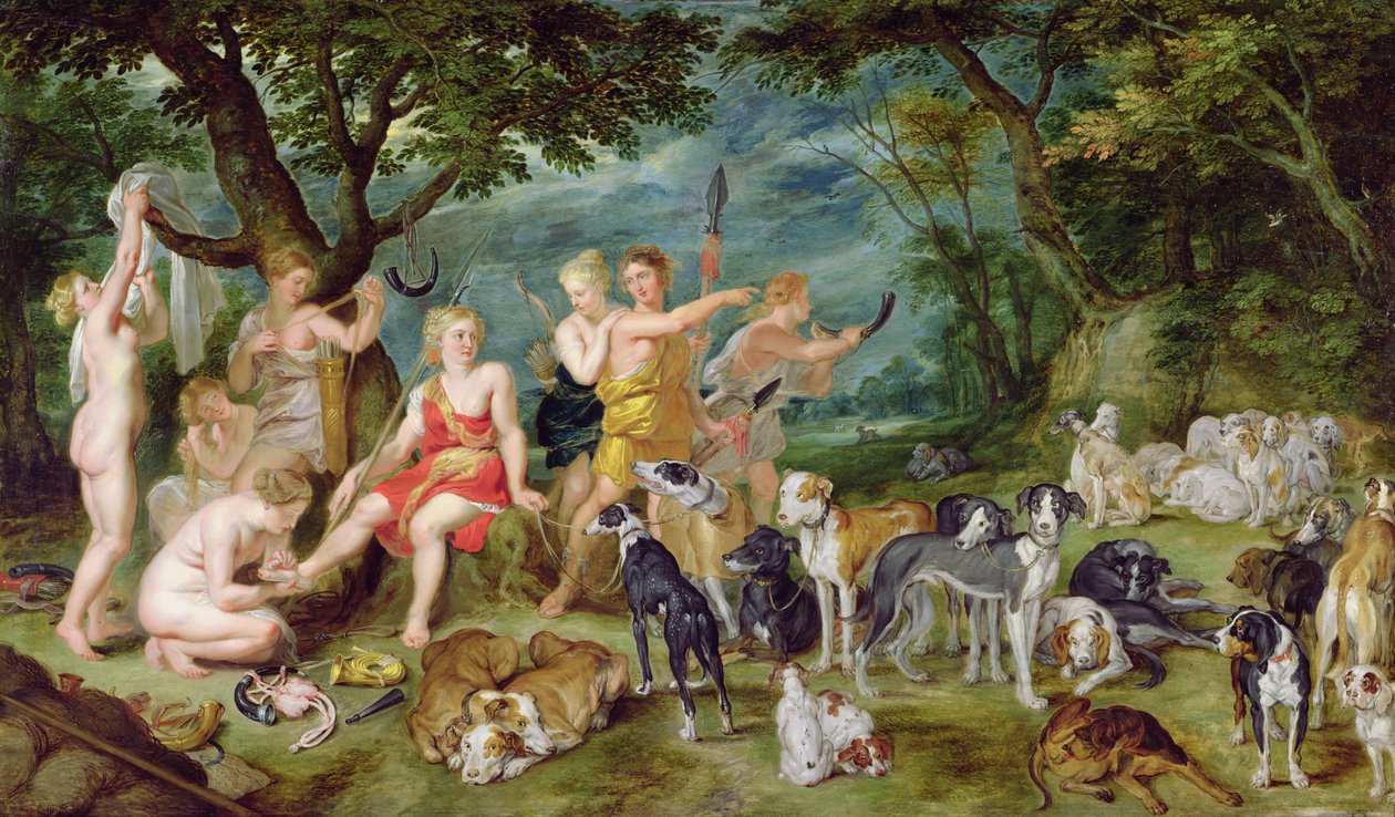 Diana ve Perileri Av İçin Ayrılmaya Hazırlanıyor by Jan the Elder Brueghel