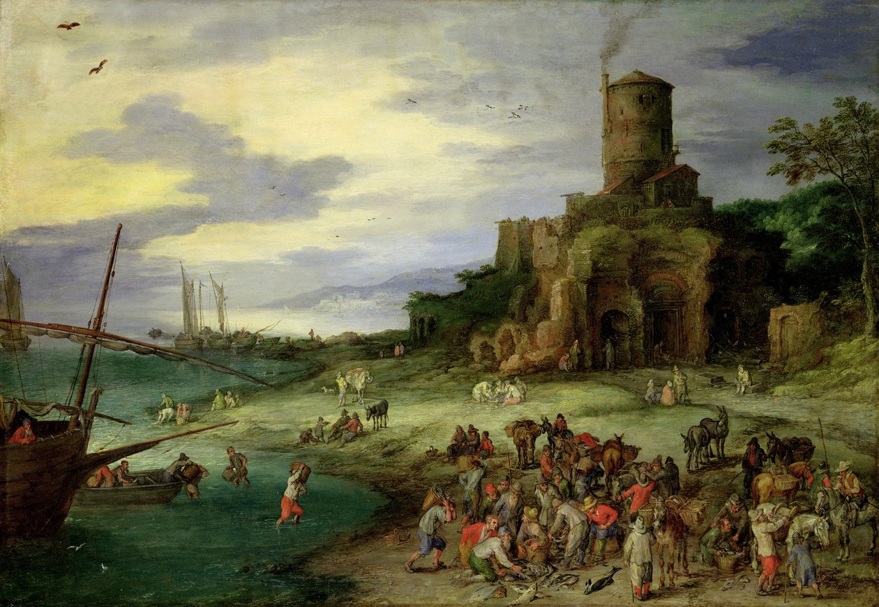 Kıyıdaki Balıkçılar by Jan the Elder Brueghel