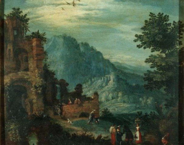 Klasik kalıntılarla dolu manzara by Jan the Elder Brueghel