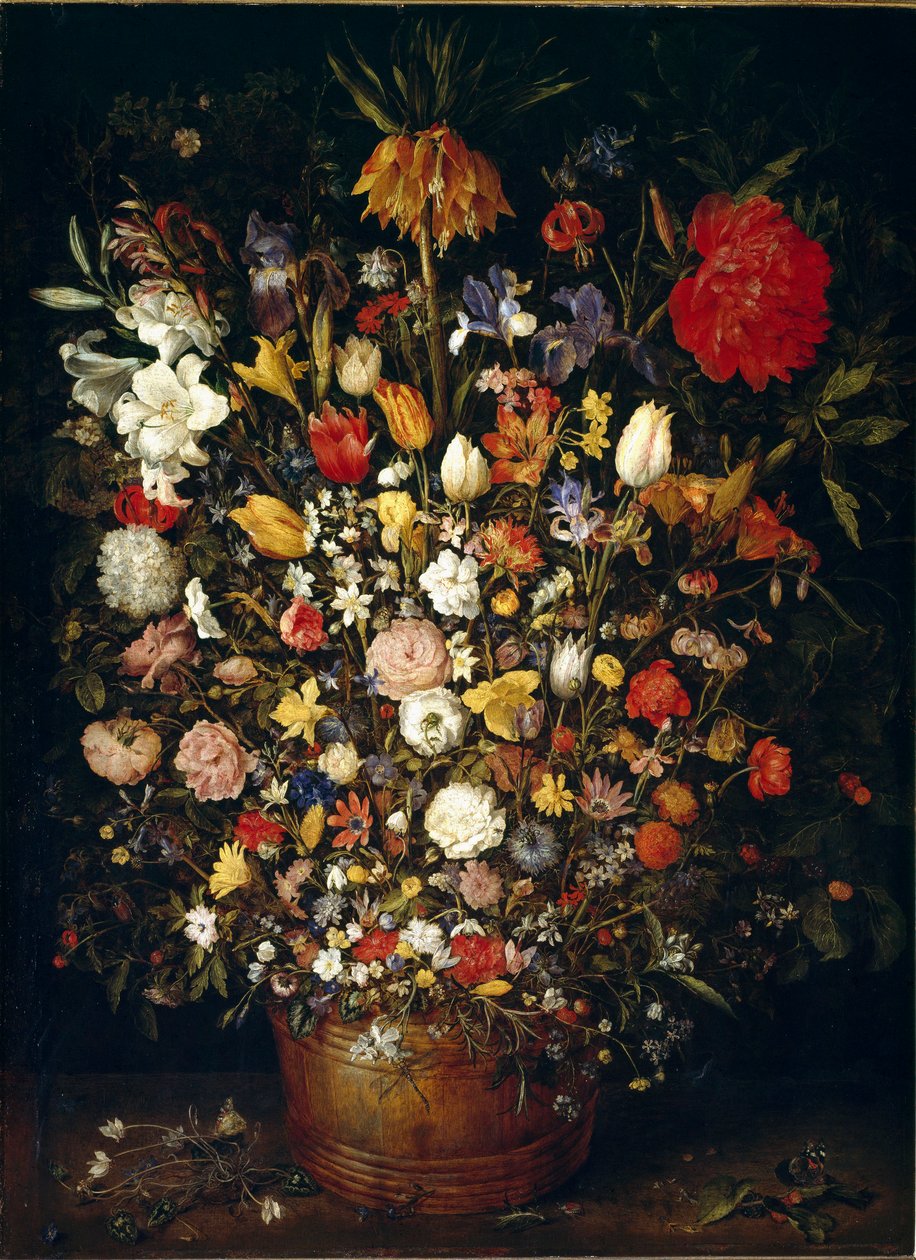 Büyük Buket Çiçek Tablosu Yaşlı Jan Brueghel tarafından Kadife Bruegel (Bruegel veya Brueghel) olarak adlandırılıyor by Jan the Elder Brueghel