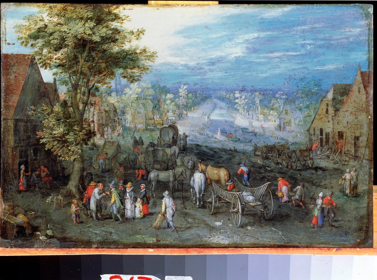 ""Ülke Manzarası"" Jan Brueghel Tarafından Bakır Üzerine Tablo Yaşlı Kadife Bruegel (Brueghel Veya Breughel) by Jan the Elder Brueghel