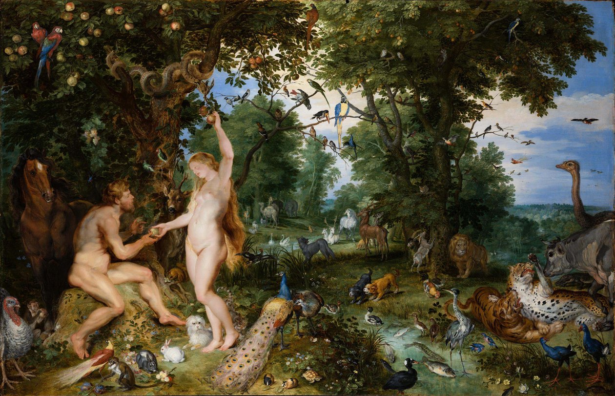 İnsanın Düşüşü ile Cennet Bahçesi, c. 1615. by Jan the Elder Brueghel